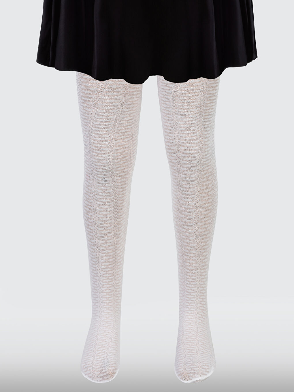 Kız Çocuk Külotlu Çorap 5-13 Yaş Beyaz