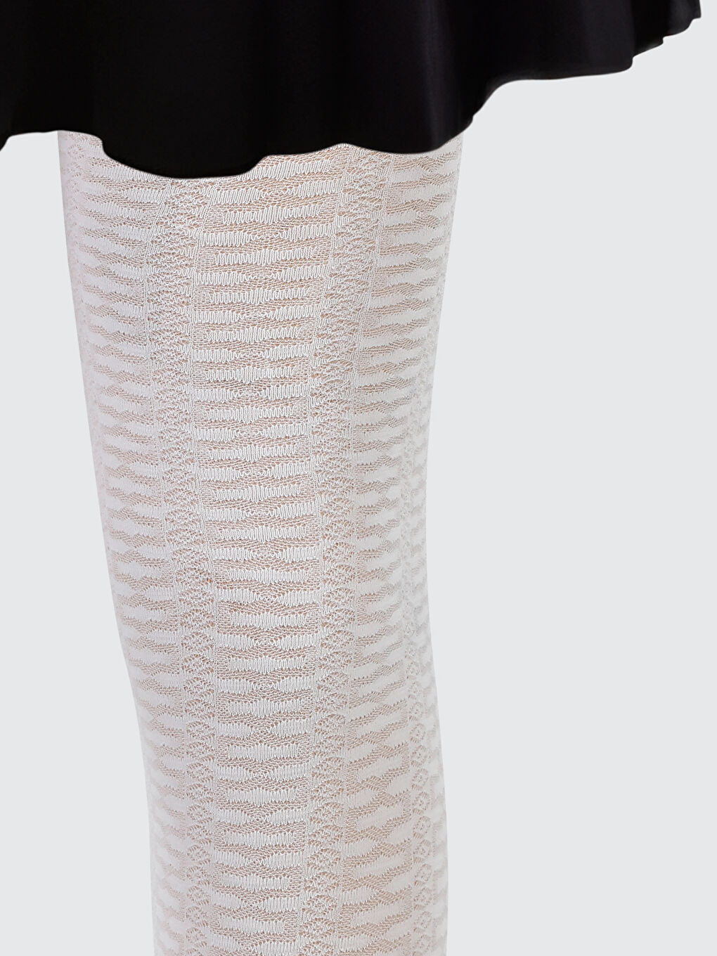 Kız Çocuk Külotlu Çorap 5-13 Yaş Beyaz-1