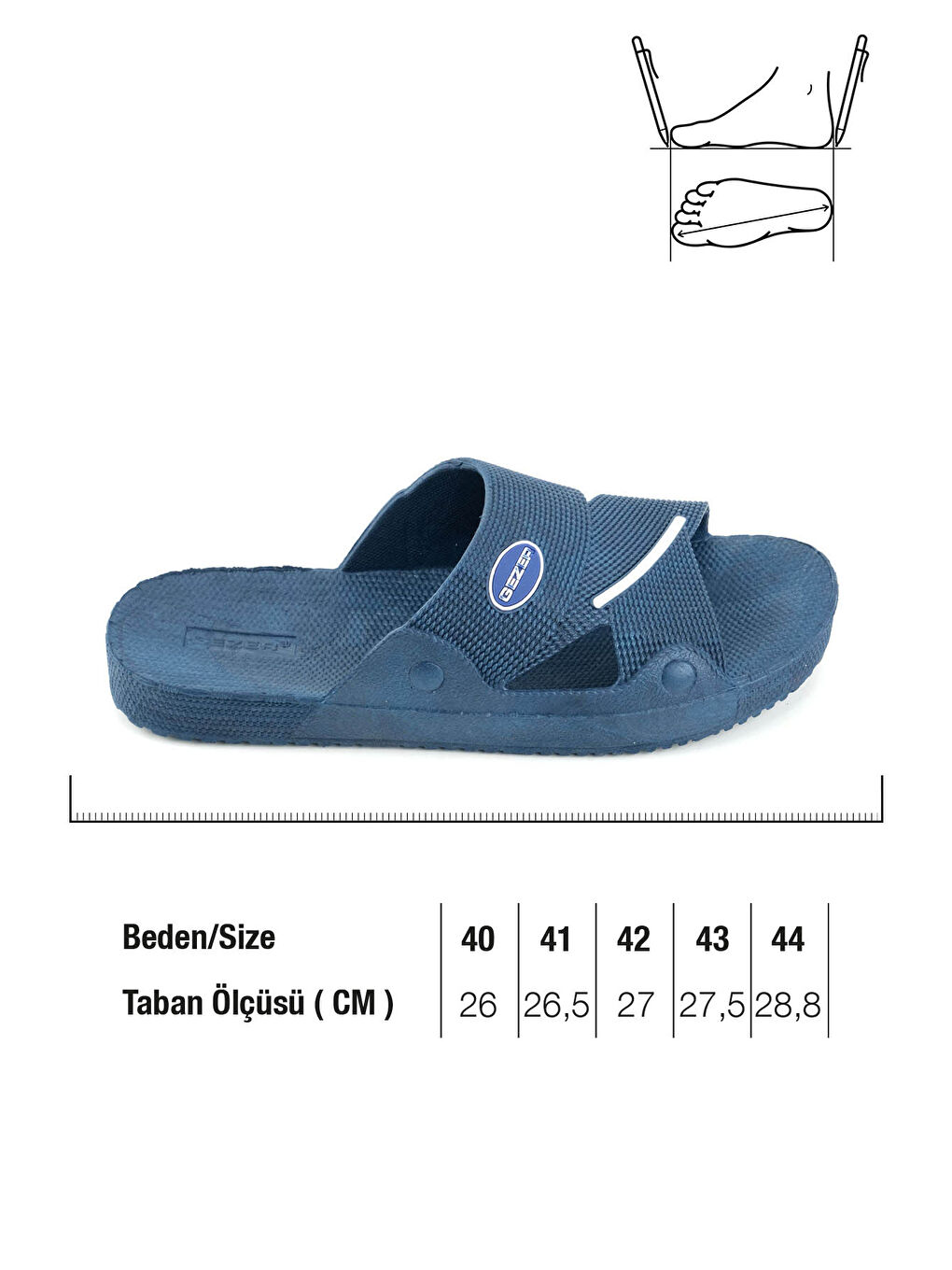 Lacivert Yazlık Erkek Airblow Islak Zemine Uygun Günlük Ev Bahçe Havuz Terlik-1