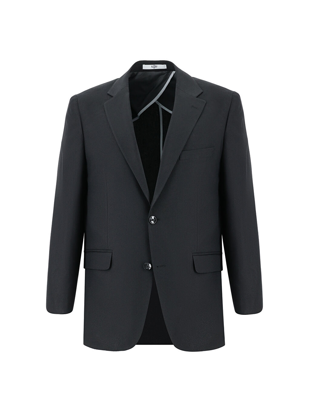 Siyah Relaxed Fit Rahat Kesim Klasik Desenli Ceket