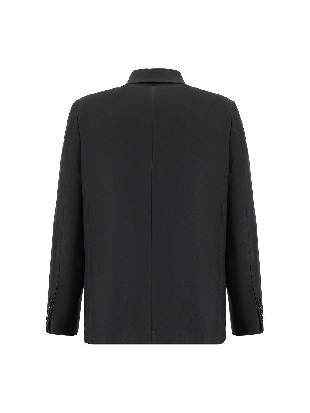 Siyah Relaxed Fit Rahat Kesim Klasik Desenli Ceket-1