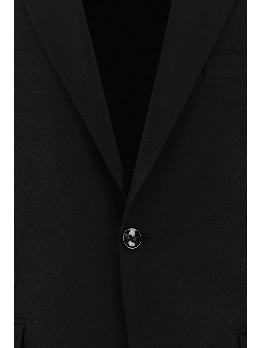 Siyah Relaxed Fit Rahat Kesim Klasik Desenli Ceket-2