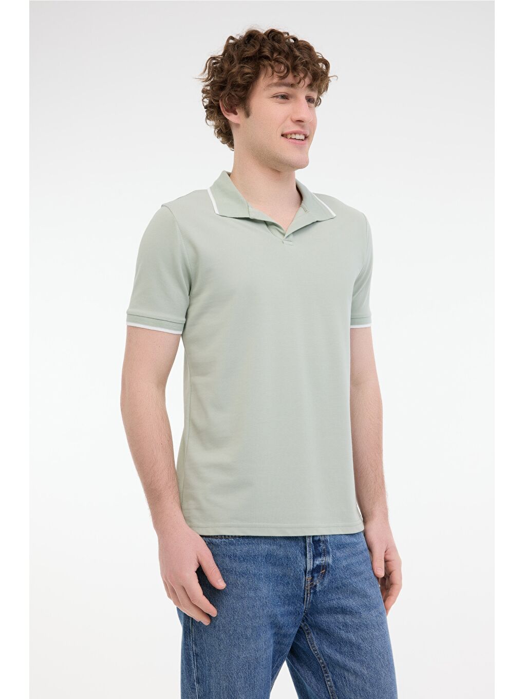 Yeşil ML JOE 12ITL904 5FX Mint Erkek Kısa Kol T-Shirt