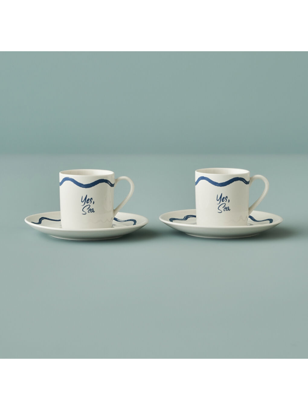 Marine Porselen 2'li Kahve Fincanı Seti Mavi (90 cc)