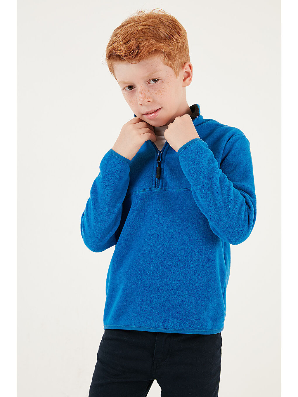 Haki Yumuşak Dokulu Fermuarlı Dik Yaka Şardonlu 2'li Paket Polar 5905002S2-3