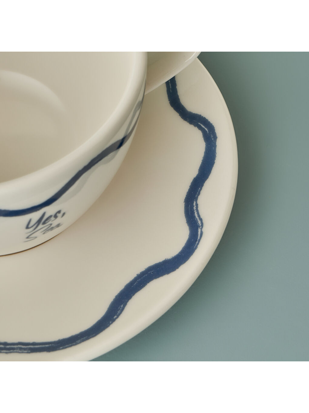 Marine Porselen 2'li Çay Fincanı Seti Mavi (270 cc)-1