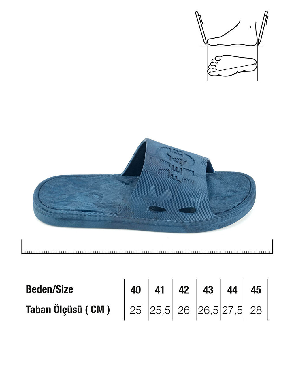 Lacivert Yazlık Erkek No Fear Airblow Islak Zemine Uygun Günlük Ev Bahçe Havuz Terlik-1