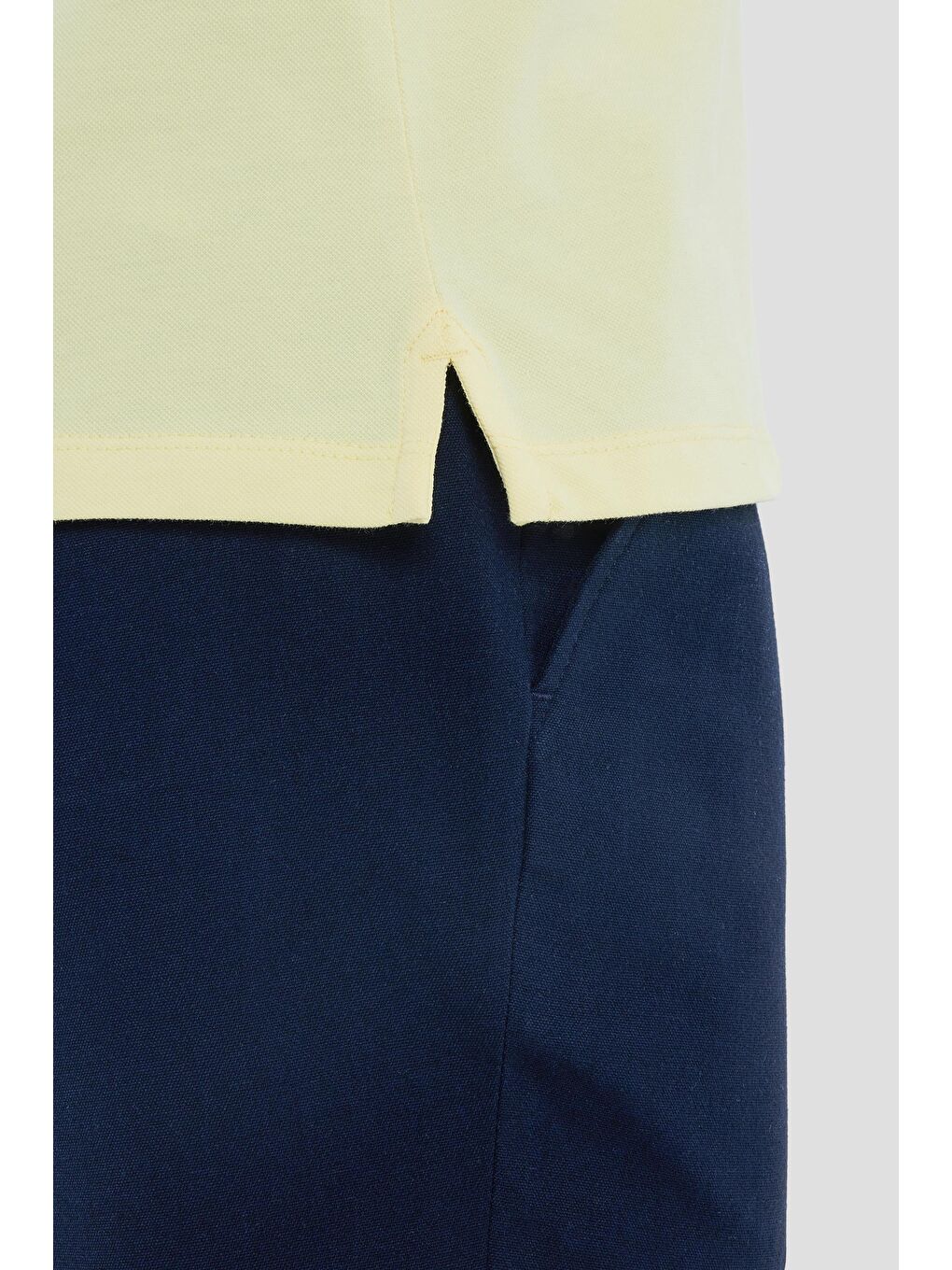 Sarı Regular Fit Basic Polo Yaka Erkek Tişört-4