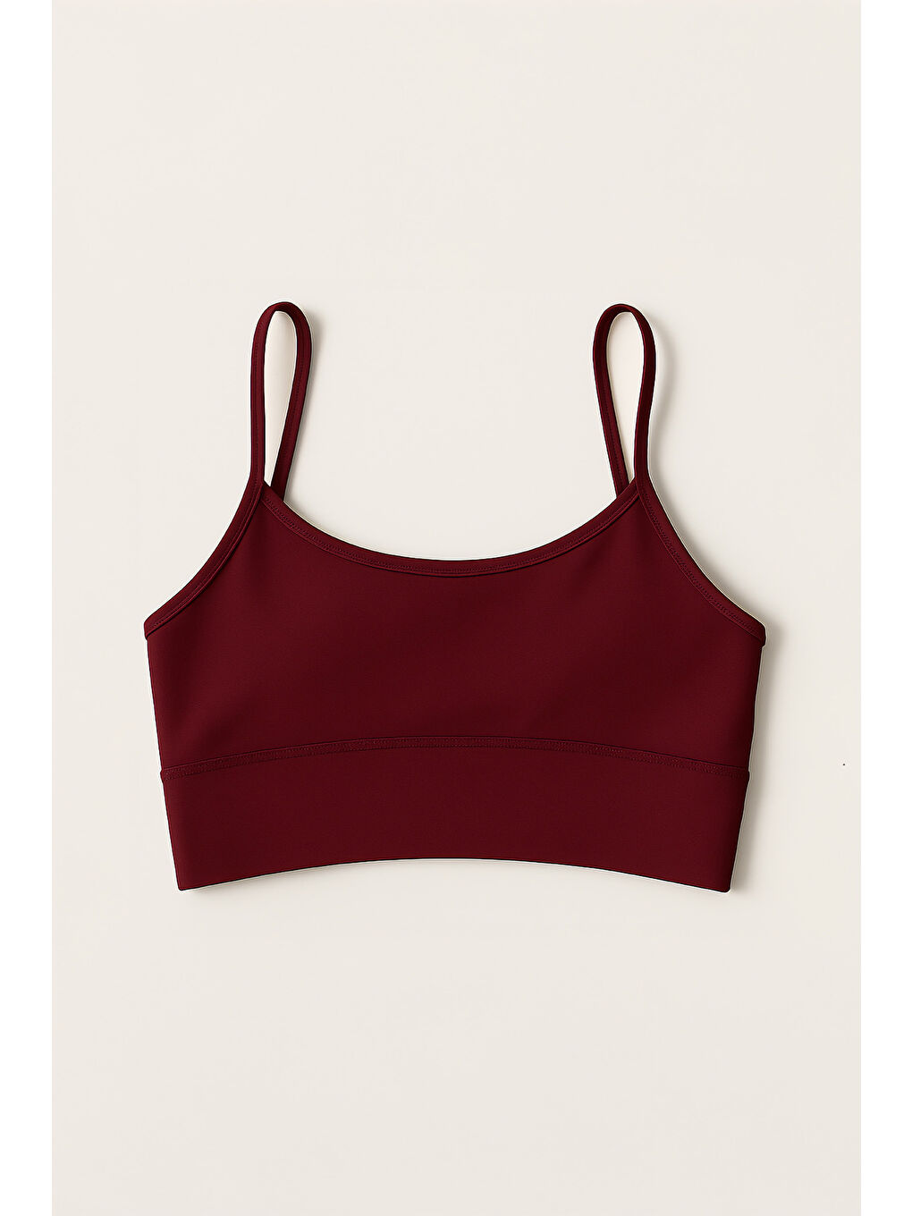 Bordo İnce Askılı Toparlayıcı Spor Büstiyer-3