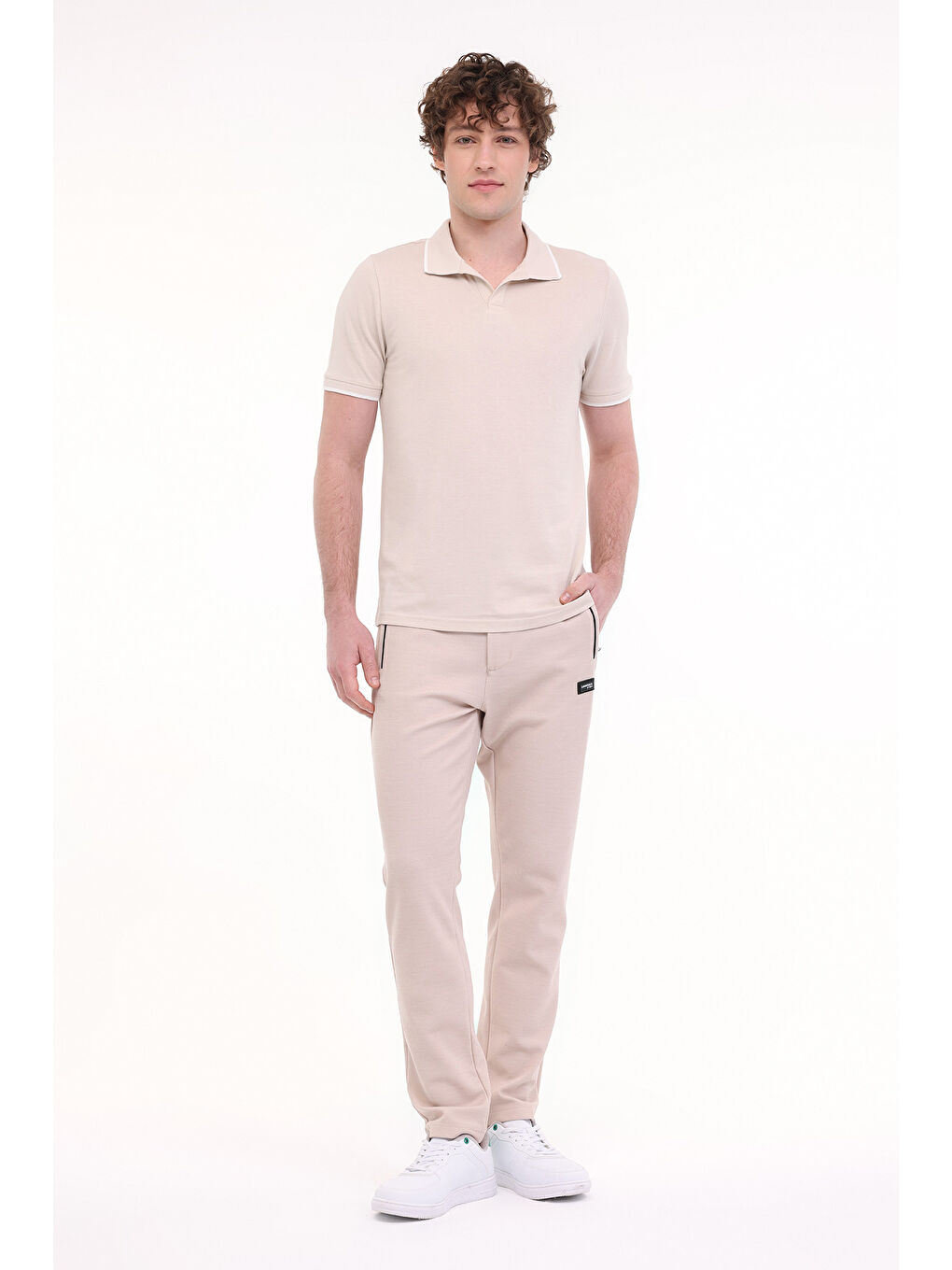 ML JOE 12ITL904 5FX Bej Erkek Kısa Kol T-Shirt-2