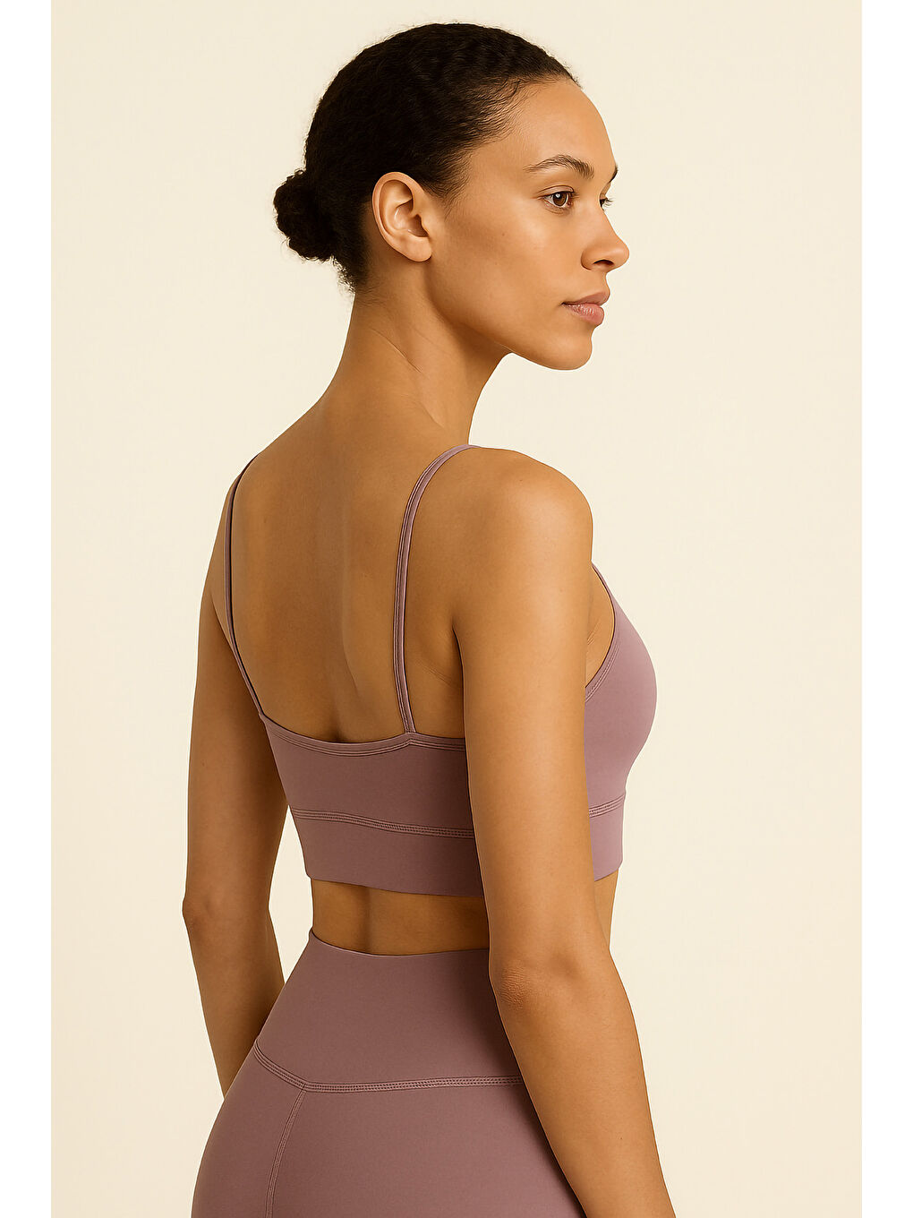 Mor İnce Askılı Toparlayıcı Spor Büstiyer-1