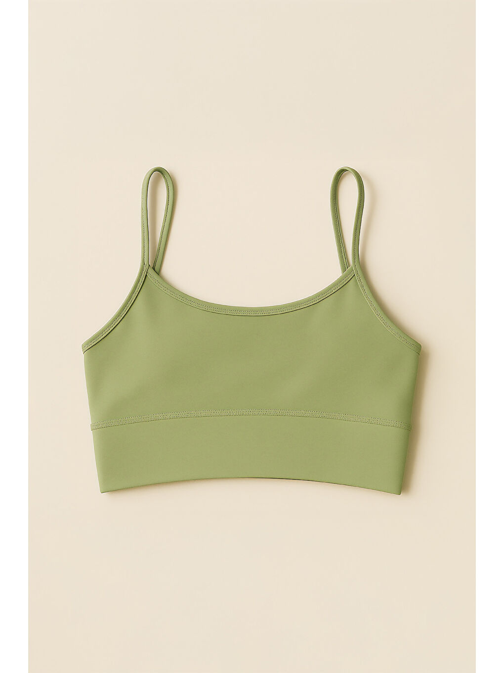 Yeşil İnce Askılı Toparlayıcı Spor Büstiyer-2