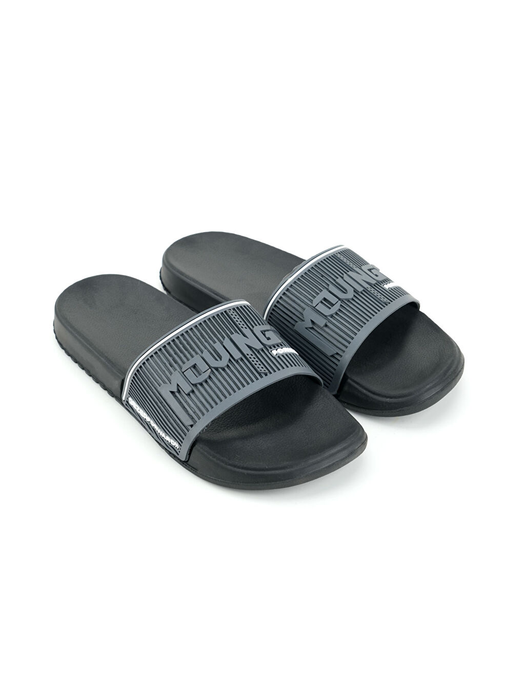 Gri Erkek Yazlık Eva Islak Zemine Uygun Günlük Ev Bahçe Havuz Banyo Terlik-2