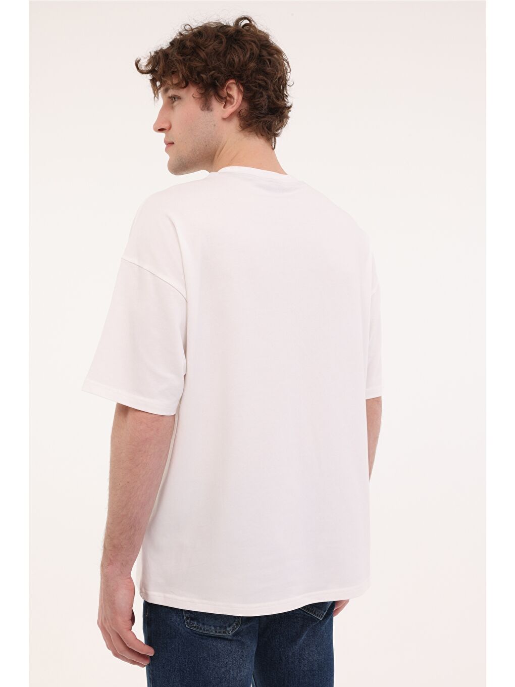 Bej ML FRANCO 11FF17 5FX Ekru Erkek Kısa Kol %100 Pamuk Tişört-1