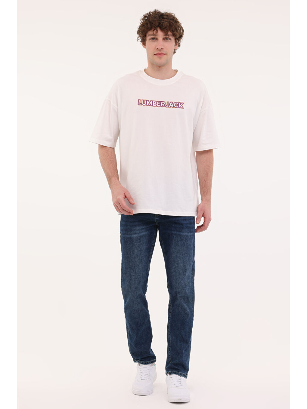 Bej ML FRANCO 11FF17 5FX Ekru Erkek Kısa Kol %100 Pamuk Tişört-2