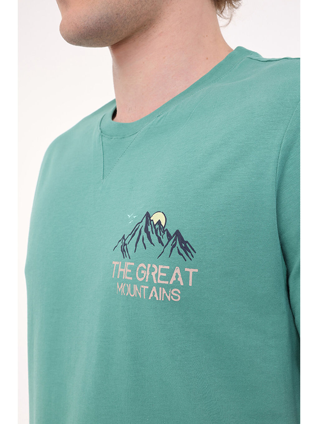 ML FINE 11OTD206 5FX Yeşil Erkek Kısa Kol T-Shirt-3