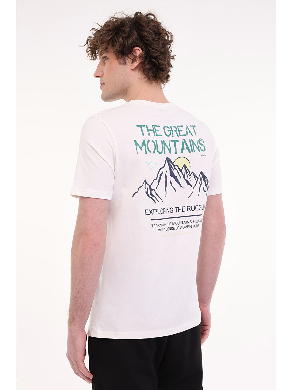 Bej ML FINE 11OTD206 5FX Ekru Erkek Kısa Kol T-Shirt-1