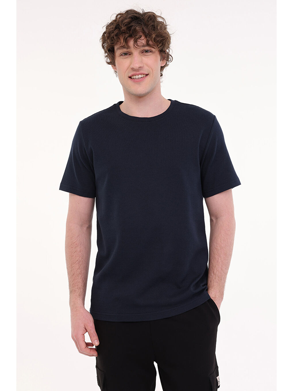 MB CZ JK 11BS101 5FX Lacivert Erkek Kısa Kol T-Shirt