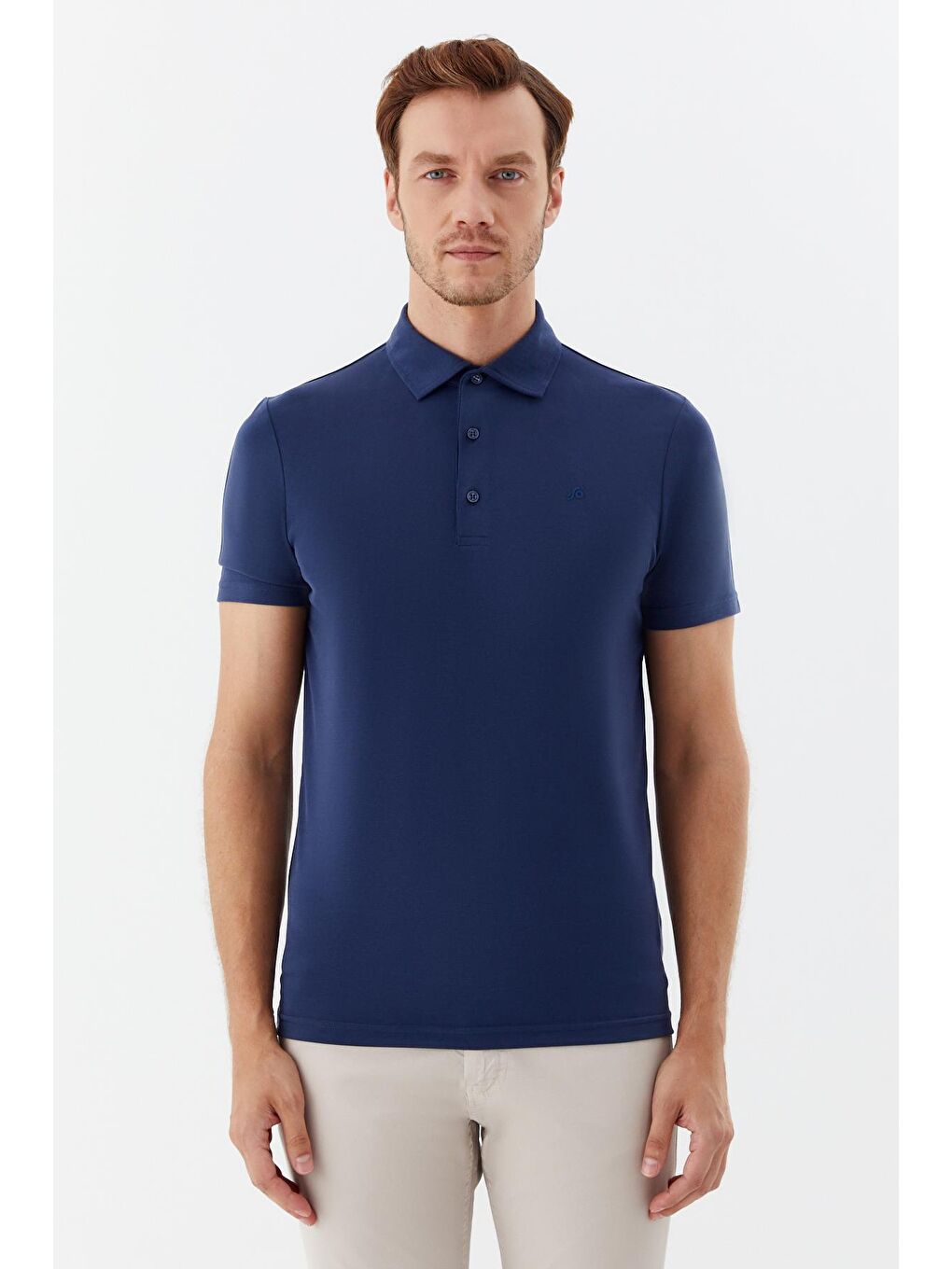 Lacivert Standart Fit Polo Yaka Erkek Tişört