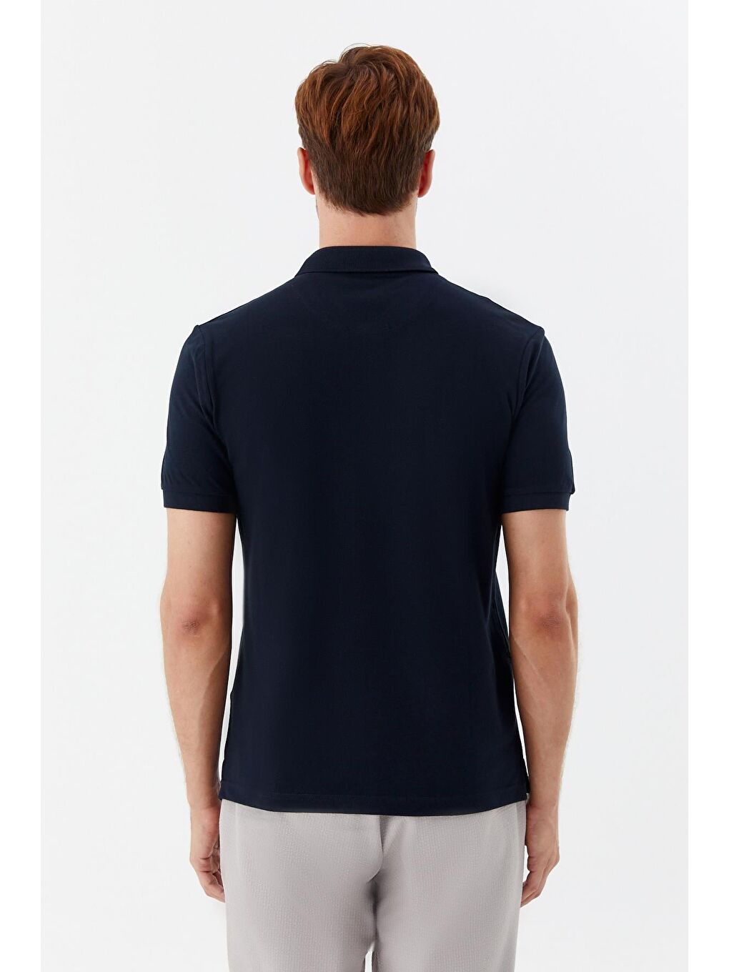 Lacivert Regular Fit %100 Pamuklu Polo Yaka Tişört-3