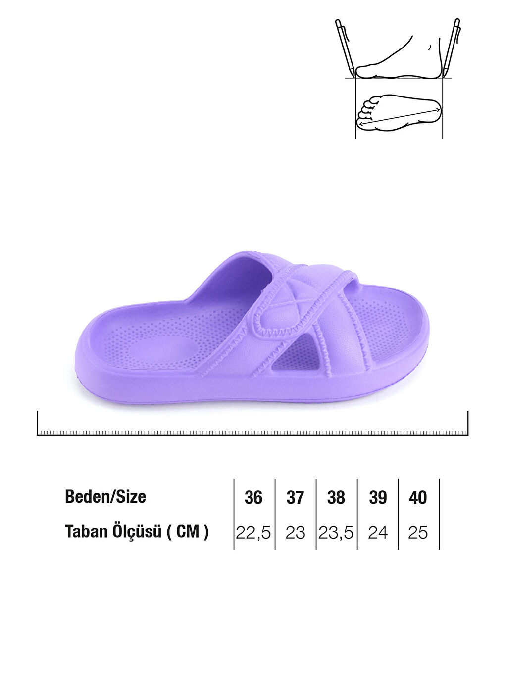 Mor Kadın Yazlık Eva Islak Zemine Uygun Ev Bahçe Banyo Terlik-1
