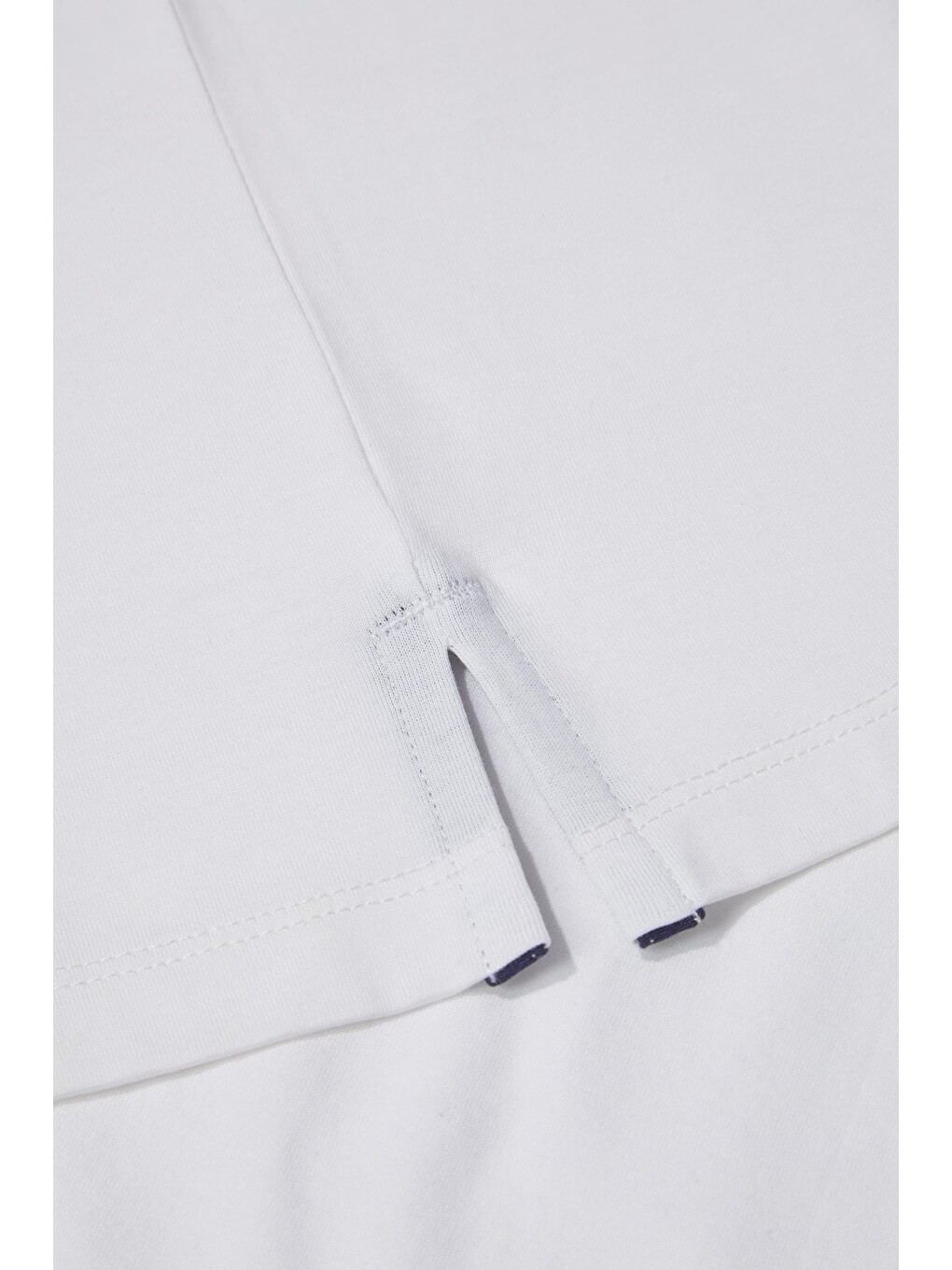 Fermuarlı Polo Yaka Erkek Tişört Beyaz-5