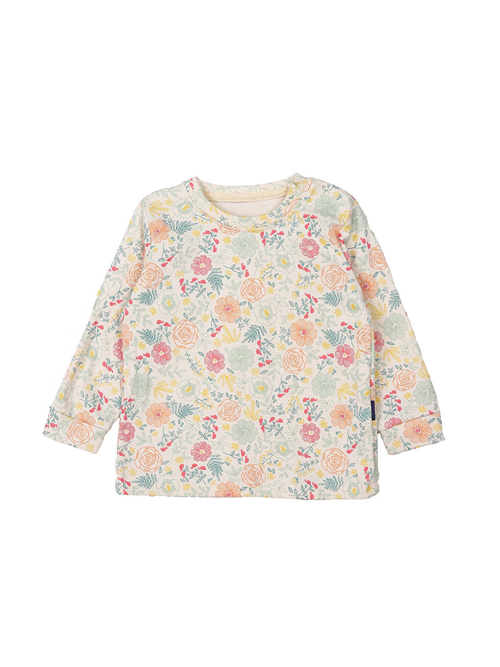 KİKO Sarı Flowers Baskılı Kız Bebek Sweatshirt 2'Li - 2