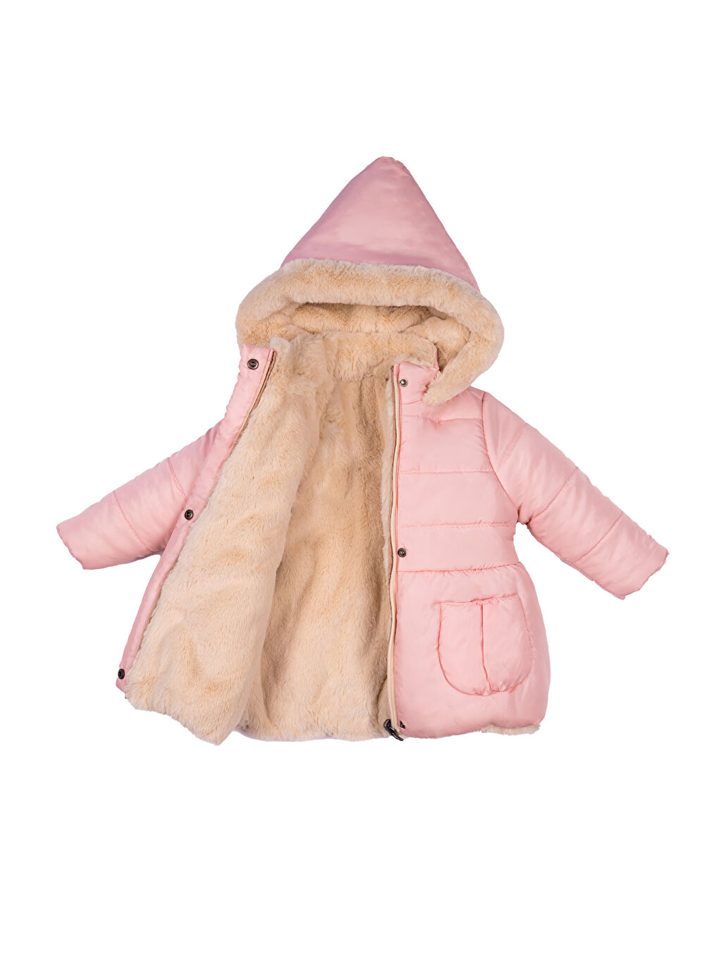 Pembe Kız Çocuk Mont-2