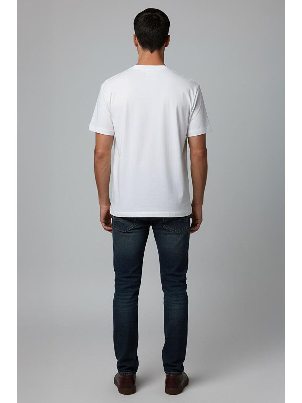 Giotelli Beyaz Regular Fit %100 Pamuk Baskılı Bisiklet Yaka Erkek Tişört-2