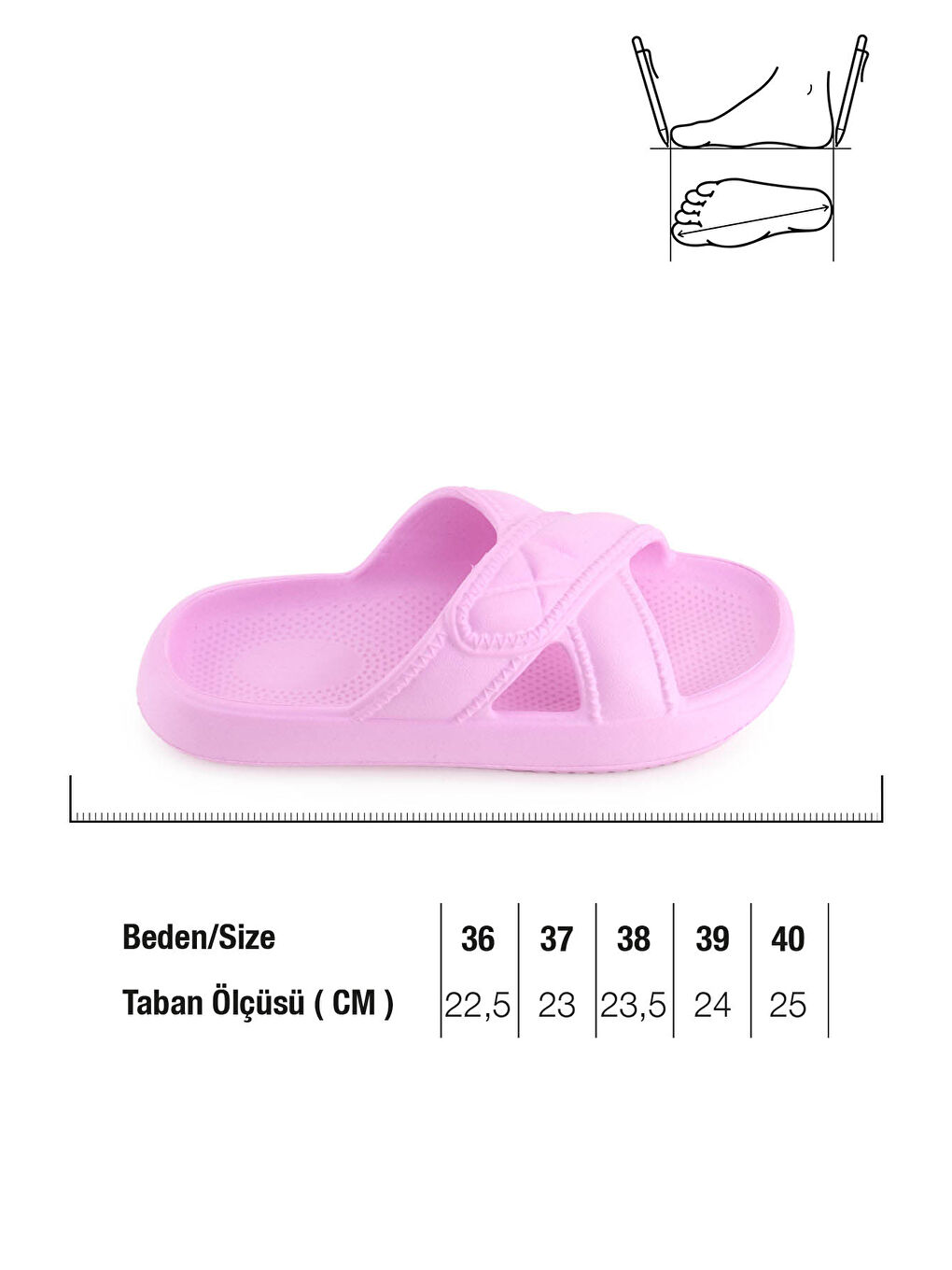 Pembe Kadın Yazlık Eva Islak Zemine Uygun Ev Bahçe Banyo Terlik-1