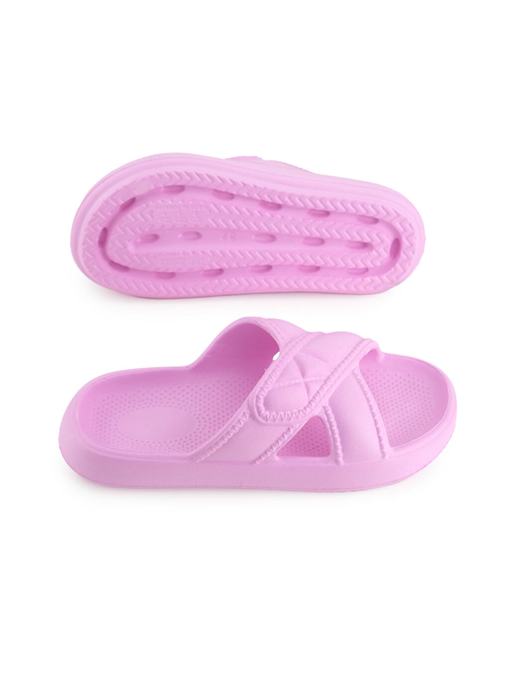 Pembe Kadın Yazlık Eva Islak Zemine Uygun Ev Bahçe Banyo Terlik-4