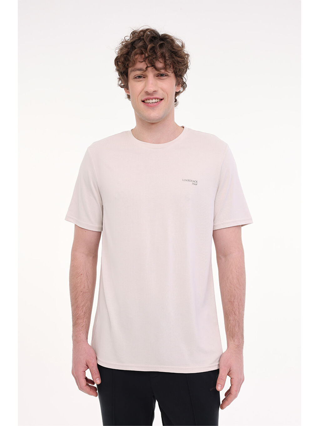 ML SANIE 11HS55 5FX Bej Erkek Kısa Kol T-Shirt