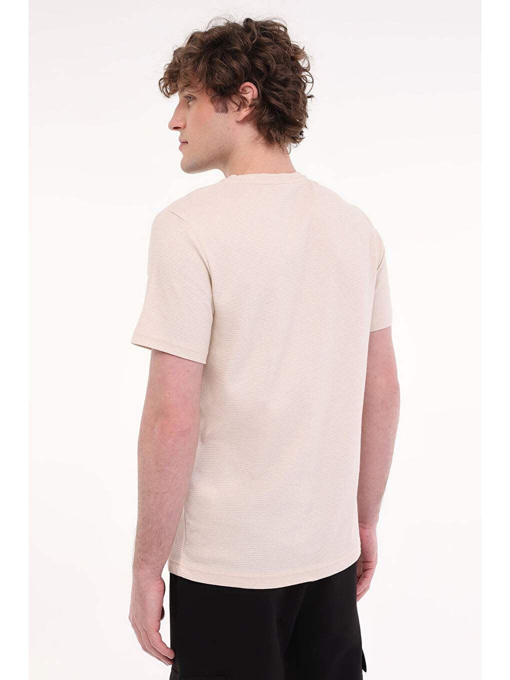 MB CZ JK 11BS101 5FX Bej Erkek Kısa Kol T-Shirt-1