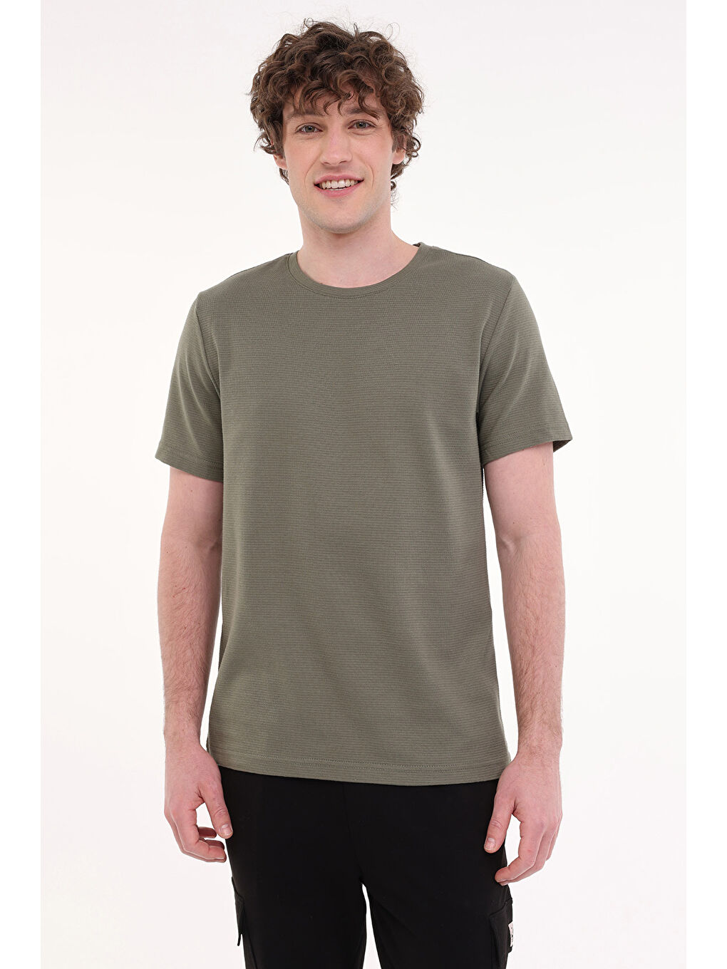 MB CZ JK 11BS101 5FX Haki Erkek Kısa Kol T-Shirt