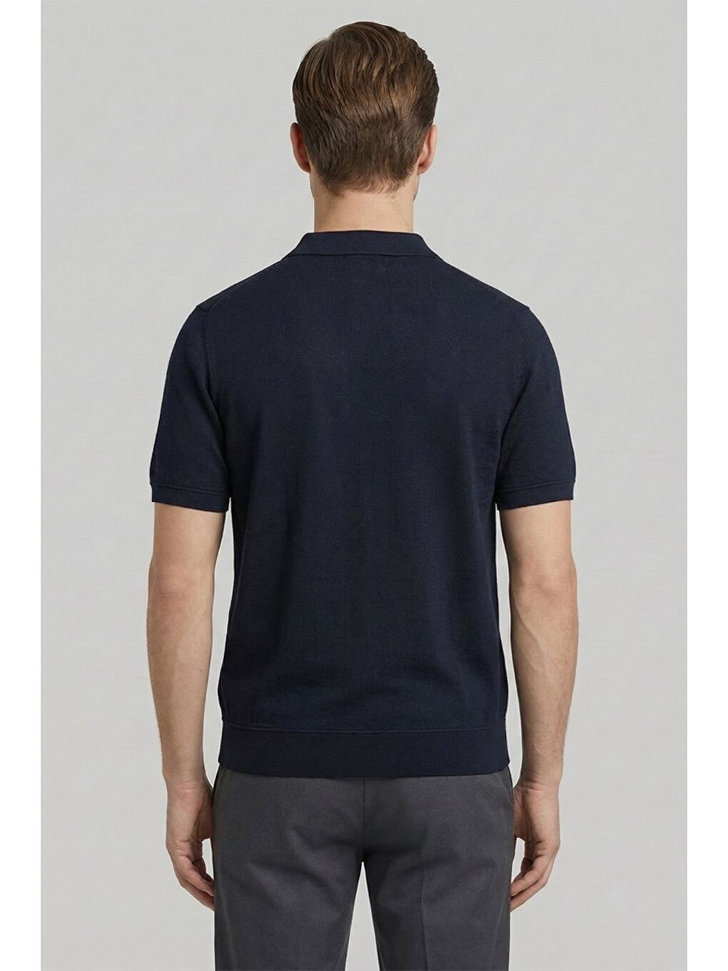 Giotelli Siyah Regular Fit %100 Pamuk Fermuarlı Polo Yaka Erkek Tişört-3