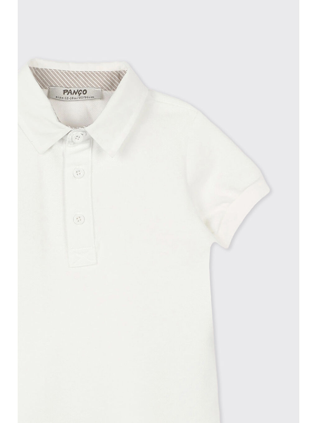 Erkek Bebek Ekru Polo Yaka Tişört-2