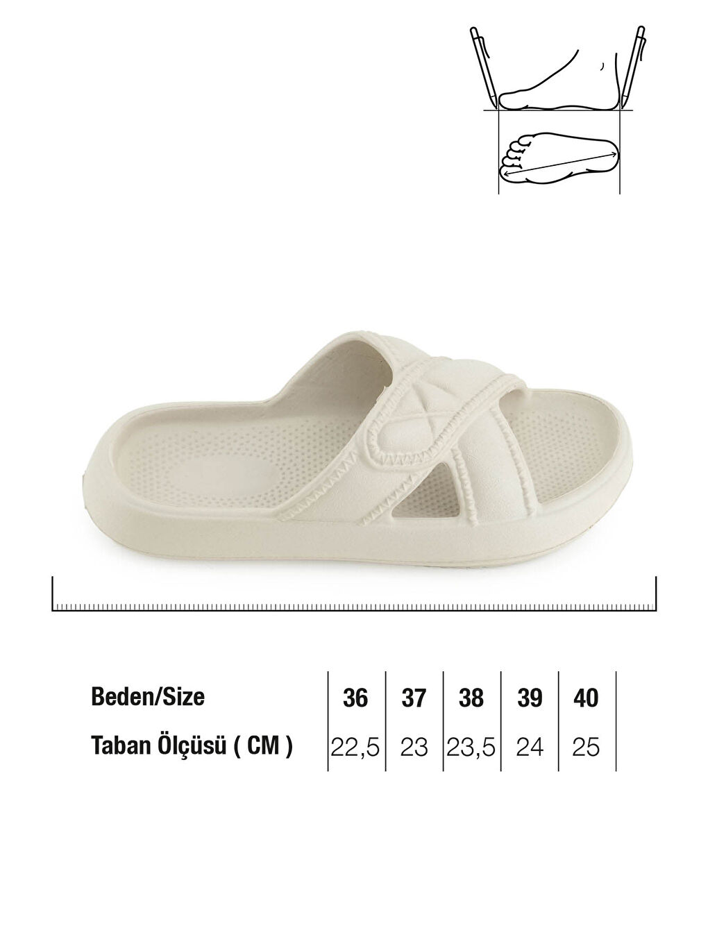 Bej Kadın Yazlık Eva Islak Zemine Uygun Ev Bahçe Banyo Terlik-1