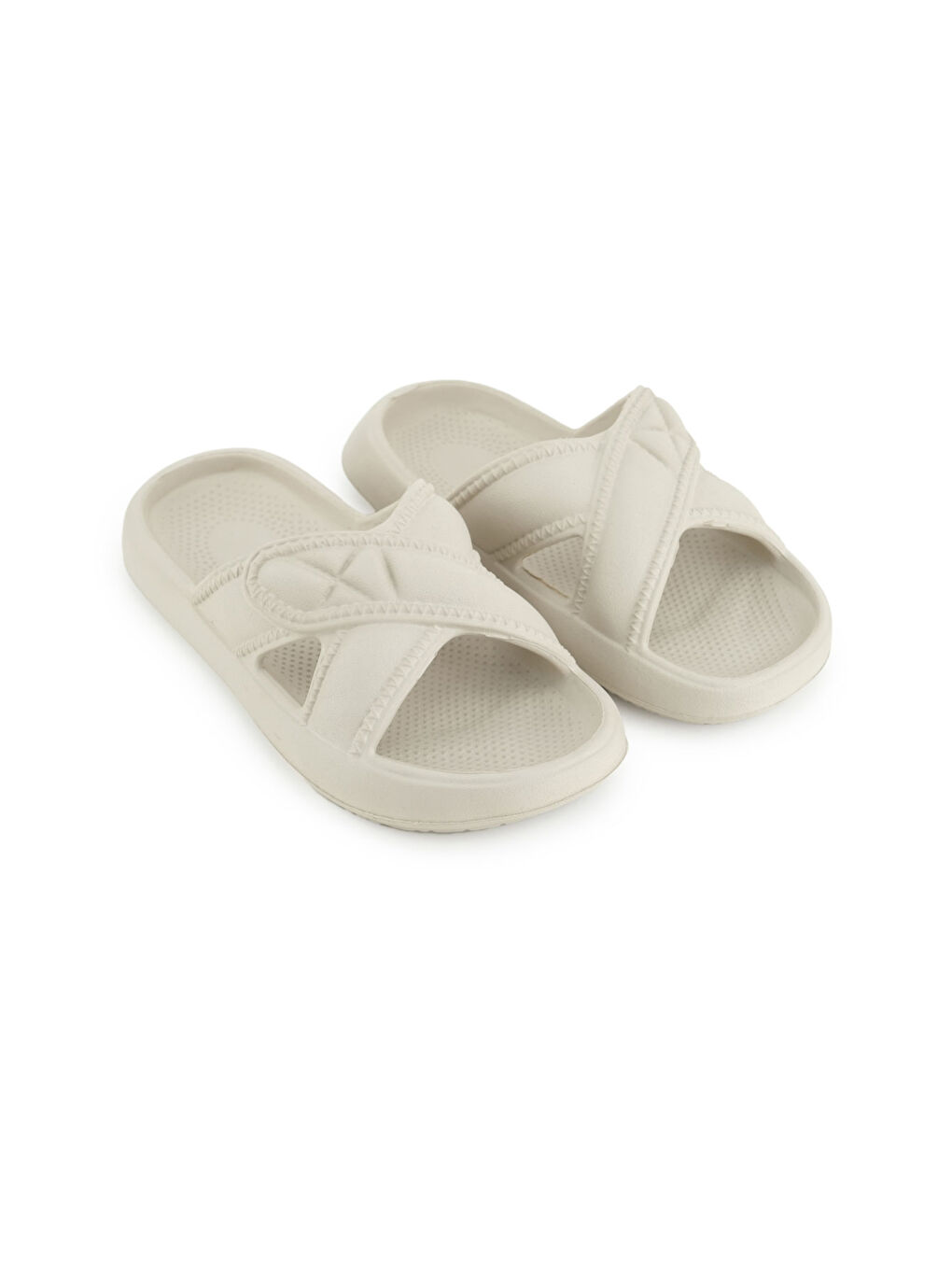 Bej Kadın Yazlık Eva Islak Zemine Uygun Ev Bahçe Banyo Terlik-2