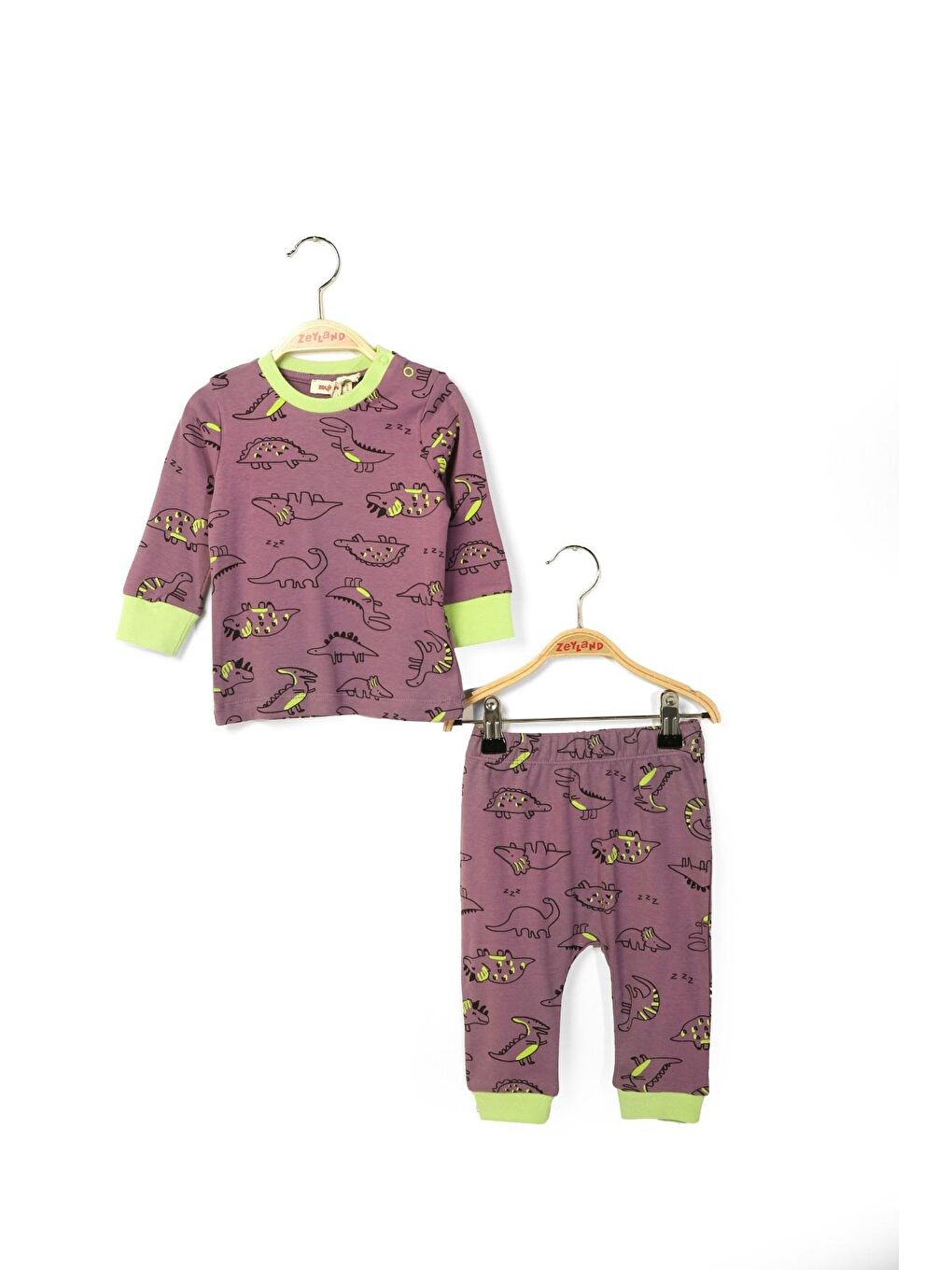 ZEYLAND Mor Unisex Bebek Desenli Pijama Takımı