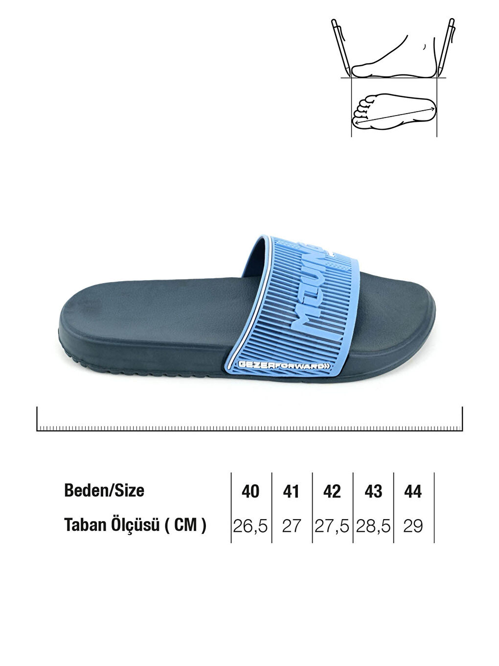 Mavi Erkek Yazlık Eva Islak Zemine Uygun Günlük Ev Bahçe Havuz Banyo Terlik-1