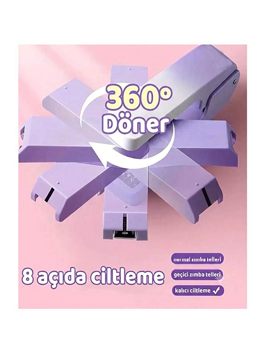 Beyaz Zımba Makinesi 24/6 1 Adet Fixpoint P-4550 Pastel Renkler Büyük Zımba Makinası Ve Teli 20 25 S-4
