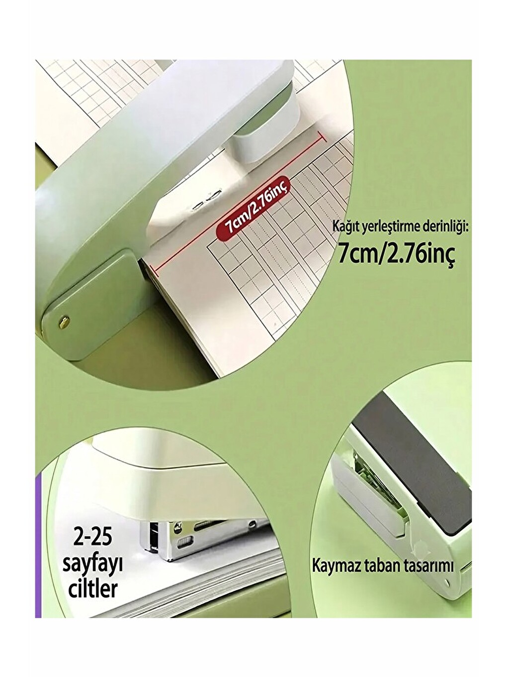 Beyaz Zımba Makinesi 24/6 1 Adet Fixpoint P-4550 Pastel Renkler Büyük Zımba Makinası Ve Teli 20 25 S-5