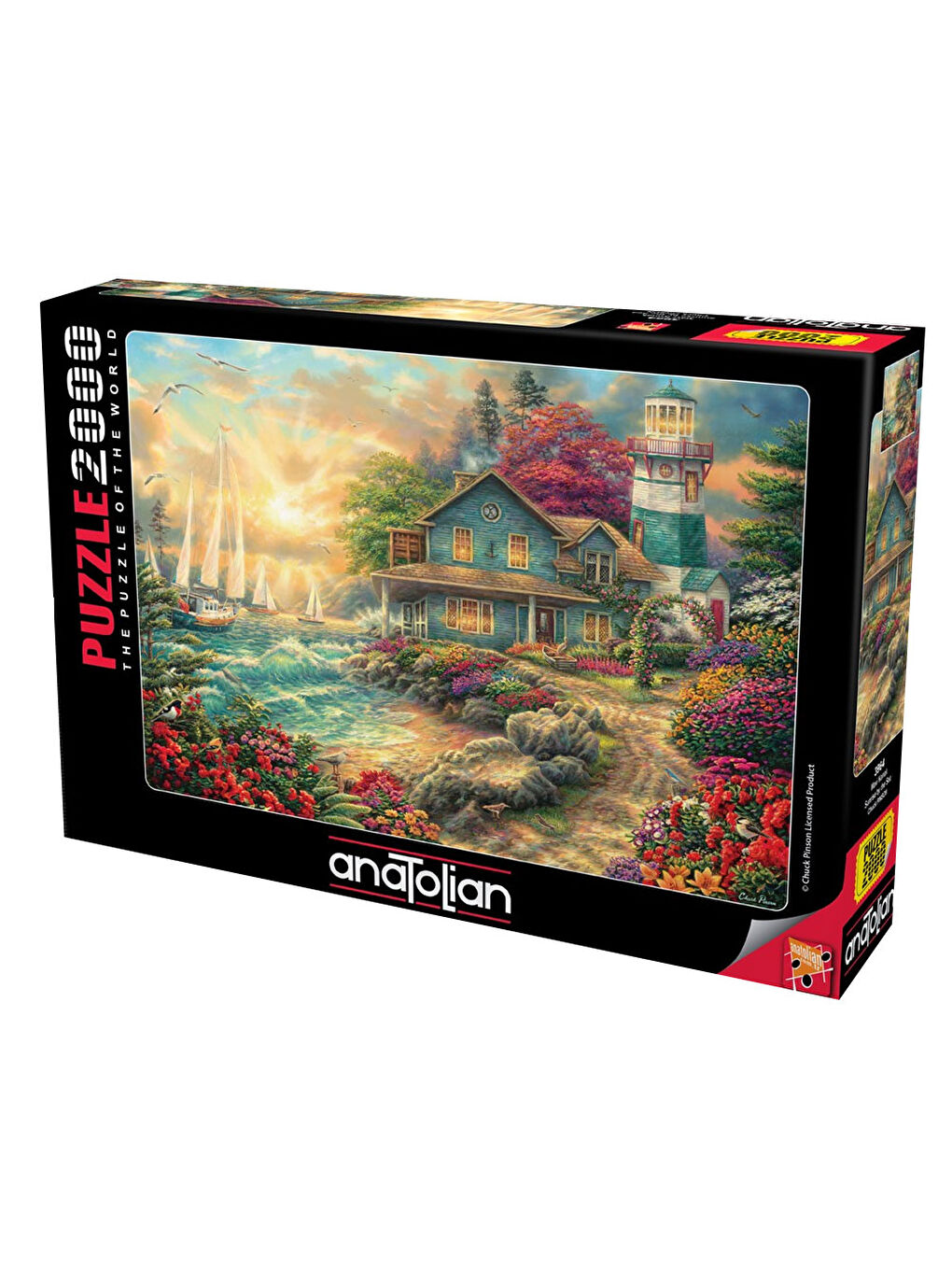 Anatolian Renksiz Puzzle 2000 Parça Mavi Konak 3964