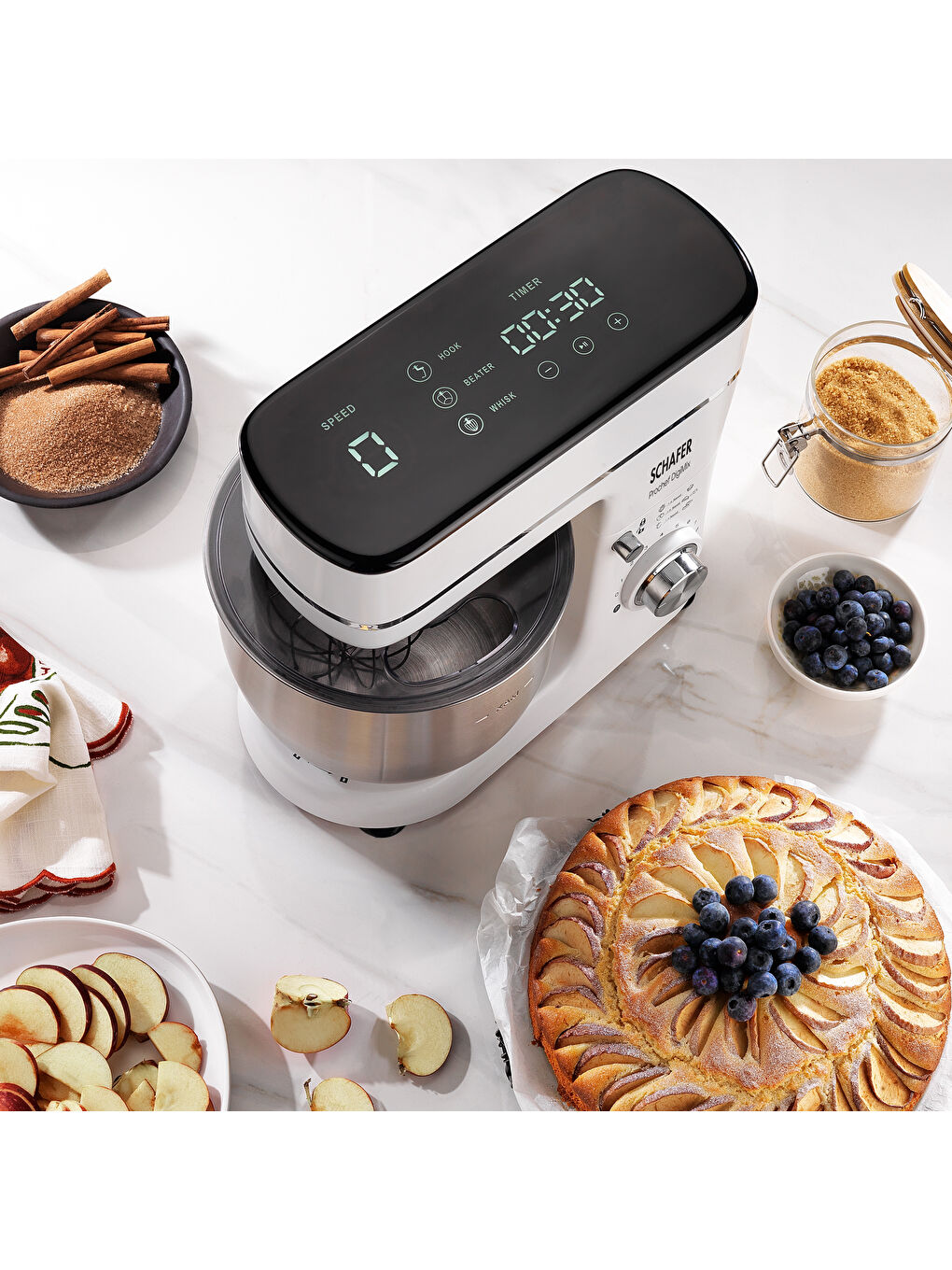 Prochef DigiMix Dijital Stand Mikser 5 L-Beyaz-1