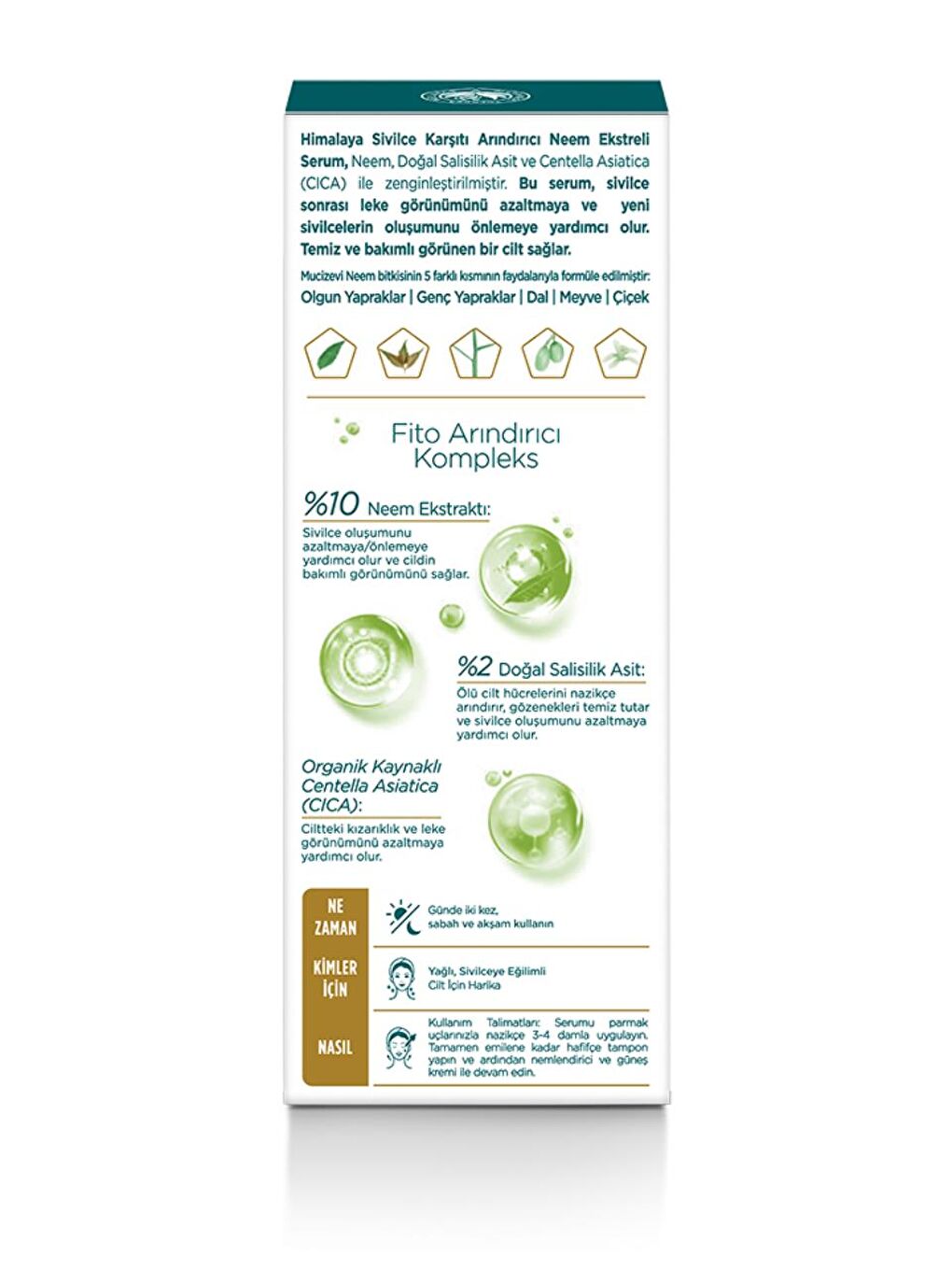 Sivilce Karşıtı Arındırıcı Cilt Serumu 30 ml | Salisilik Asit, CICA, Neem Özü | Yağlı Ciltler-7