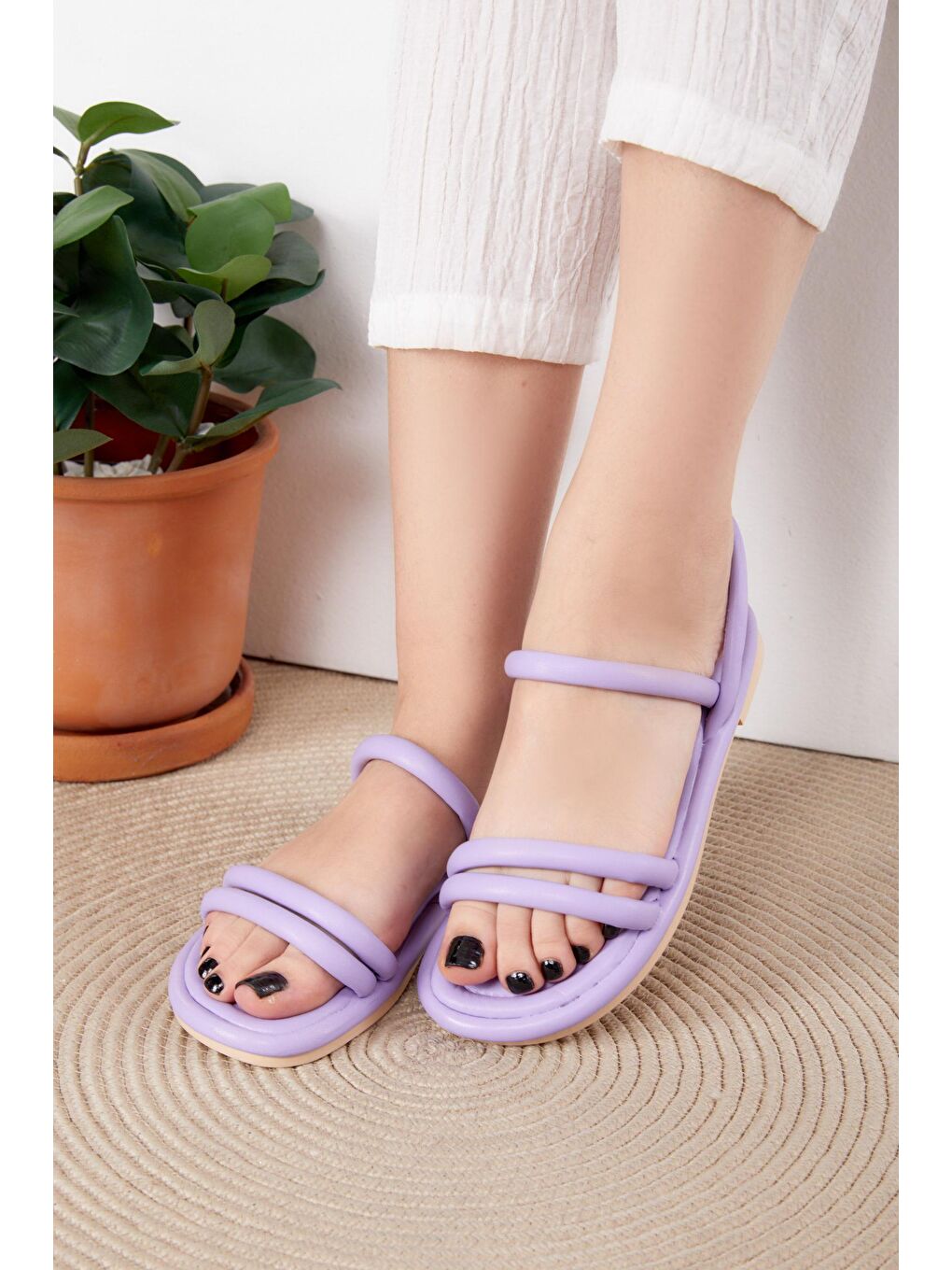Kadın Lila Sandalet - 25546