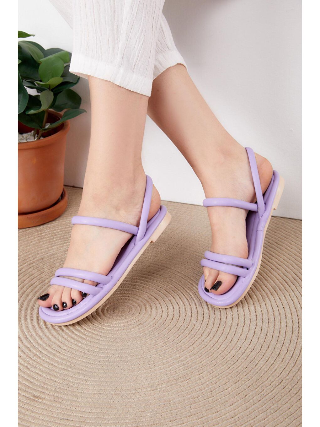 Kadın Lila Sandalet - 25546-1