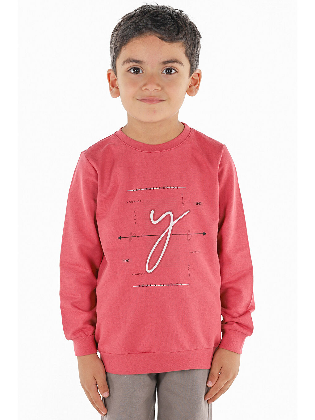 KİKO Bordo Bisiklet Yaka Uzun Kollu Erkek Çocuk Sweatshirt