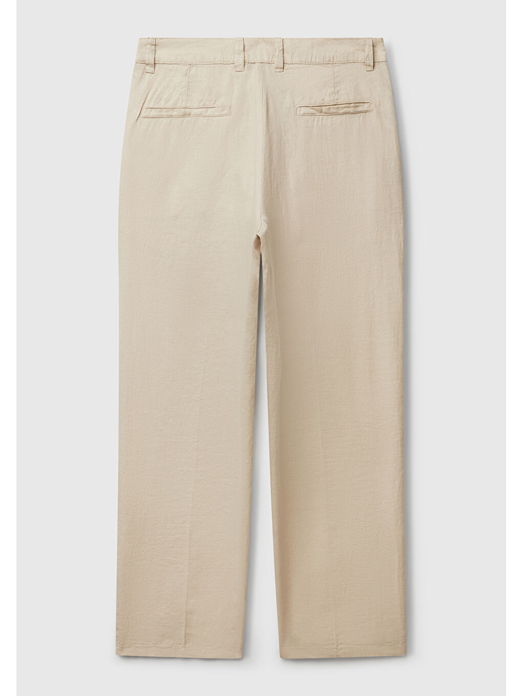 Bej Erkek Taş Rengi %100 Keten Pantolon-3