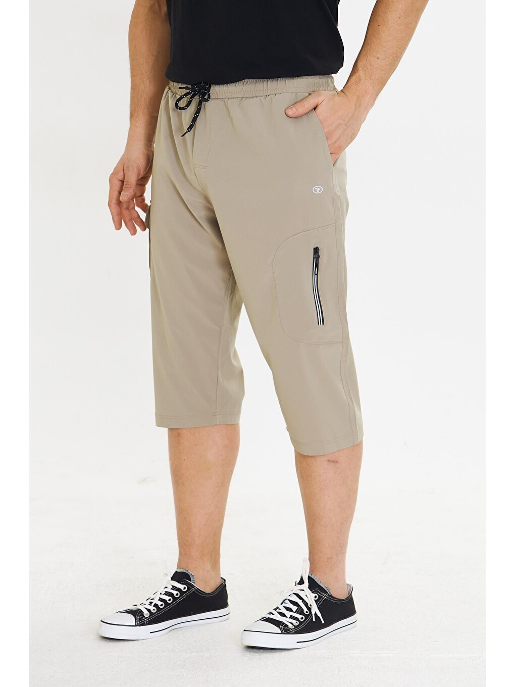 Erkek Stretchfit Kargo Cepli Esnek Kapri Bej 6035-b-3